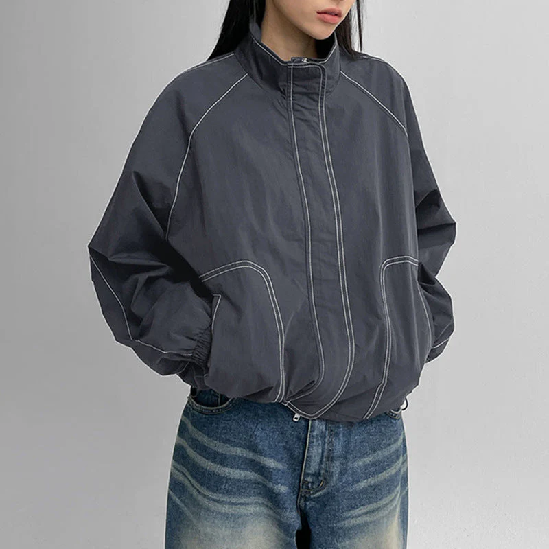 Gorpcore Seam Detail Splice Turtleneck Jacket - Image 7