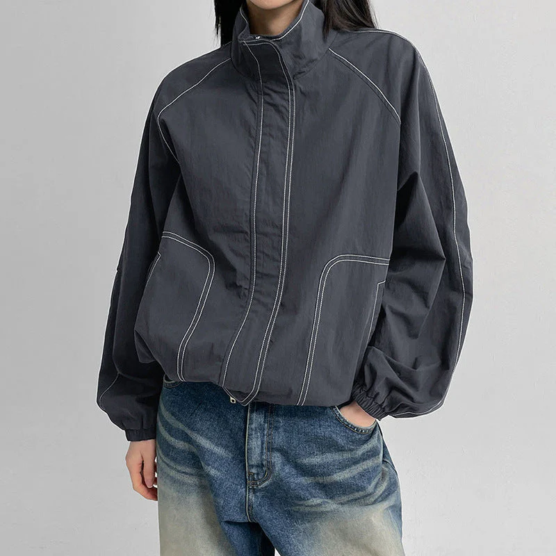 Gorpcore Seam Detail Splice Turtleneck Jacket - Image 8