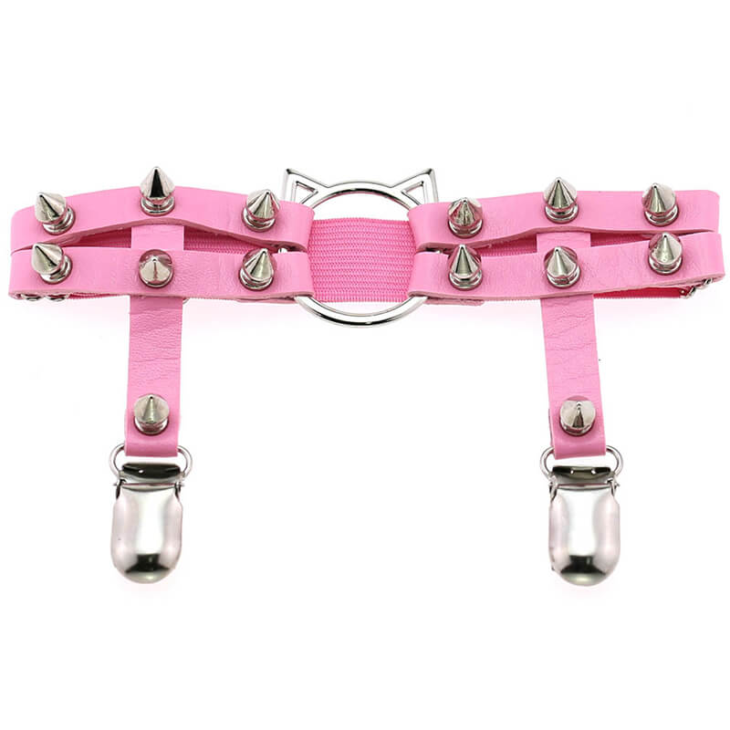 Cat Rivet Leg Garters - Image 7