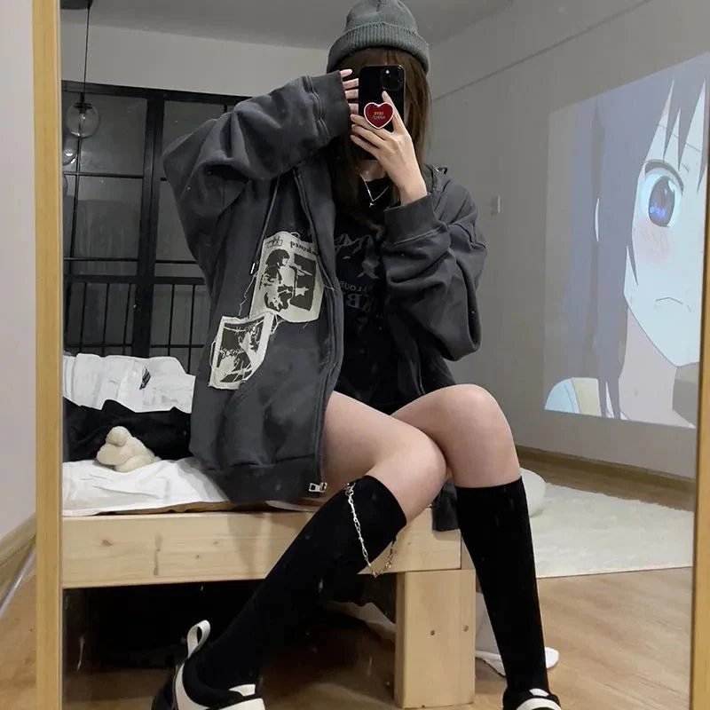 Gothic Zipper Hoodie - Image 2