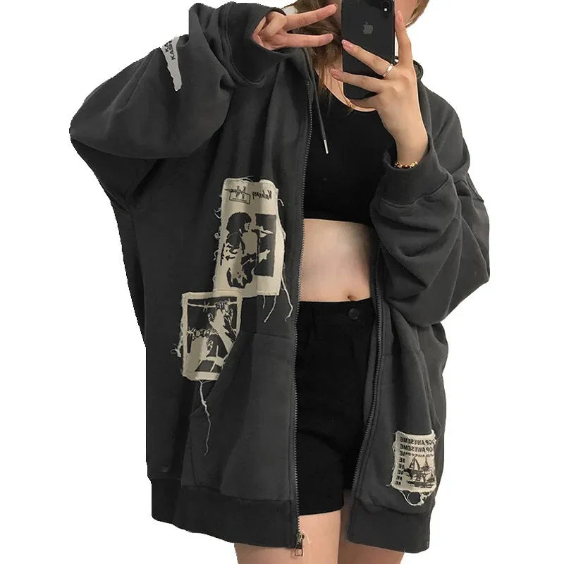 Gothic Zipper Hoodie - Image 3