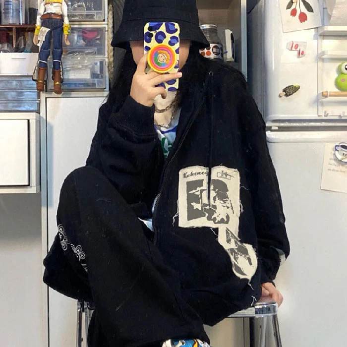 Gothic Zipper Hoodie - Image 7