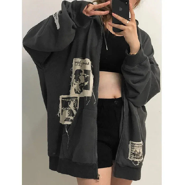 Gothic Zipper Hoodie - Image 8