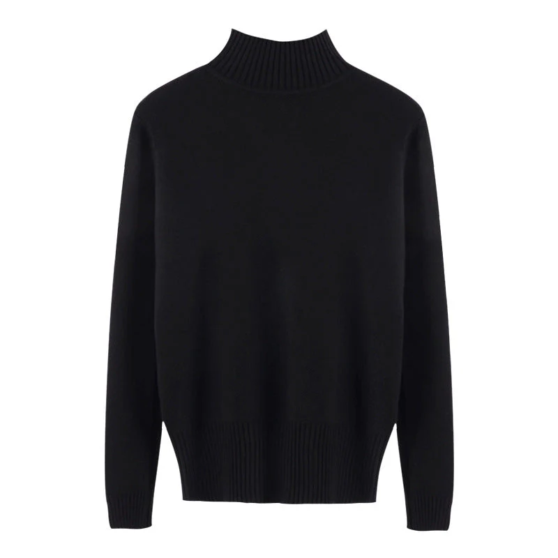 Half turtleneck knitted sweater - Image 3