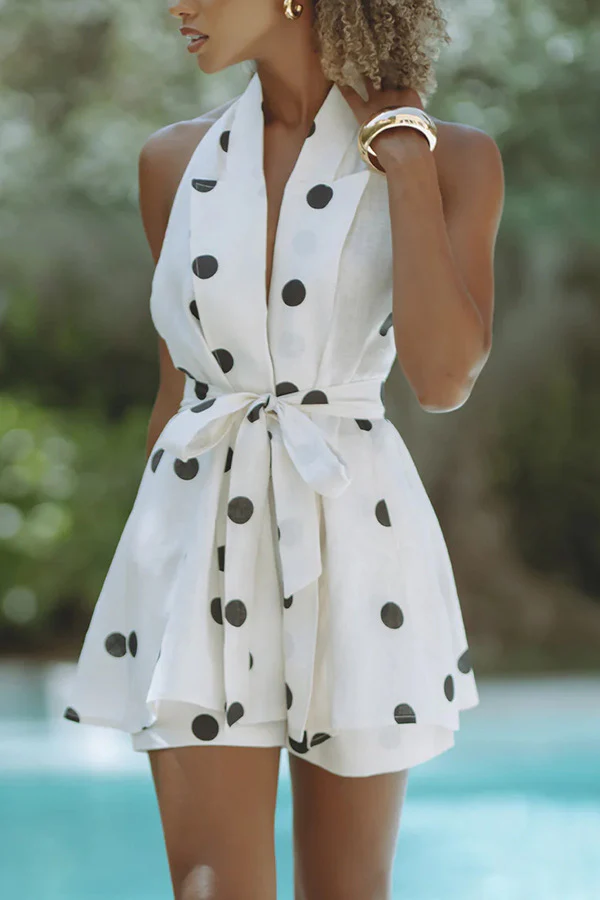 Halter sleeveless printed suit - Image 4