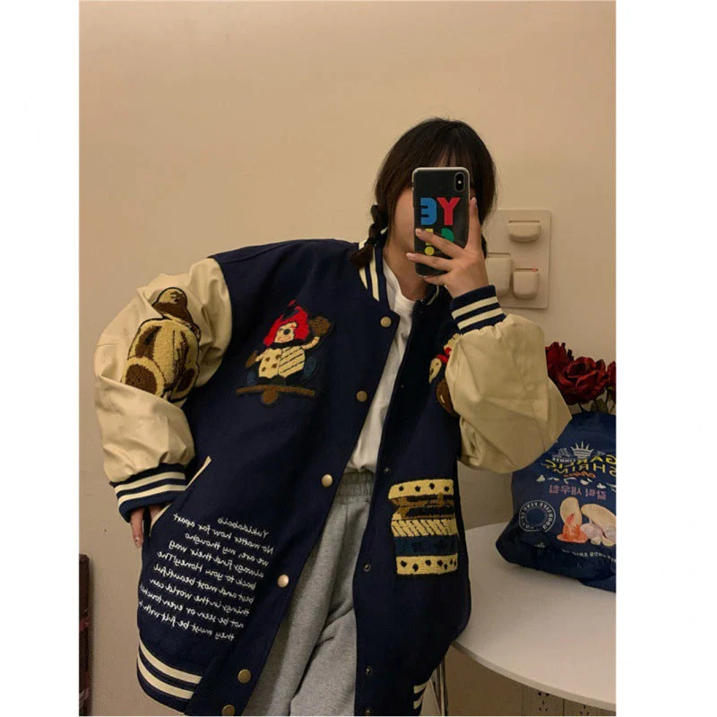 Harajuku Embroidery All-match Student Coat - Image 5