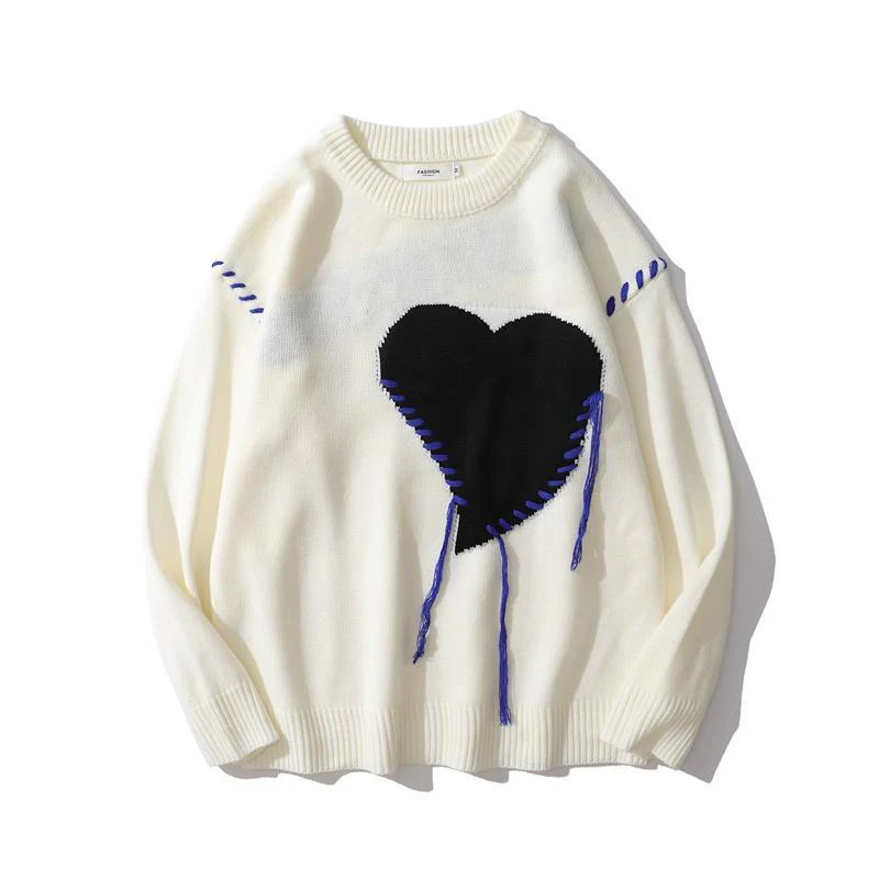 Heart Catcase Embroidered Sweater - Image 3