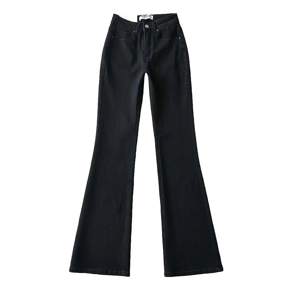 Heart Patchwork Flare Leg Jeans - Image 4