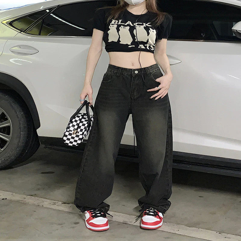 High Waist Baggy Boyfriend Jeans - Image 2