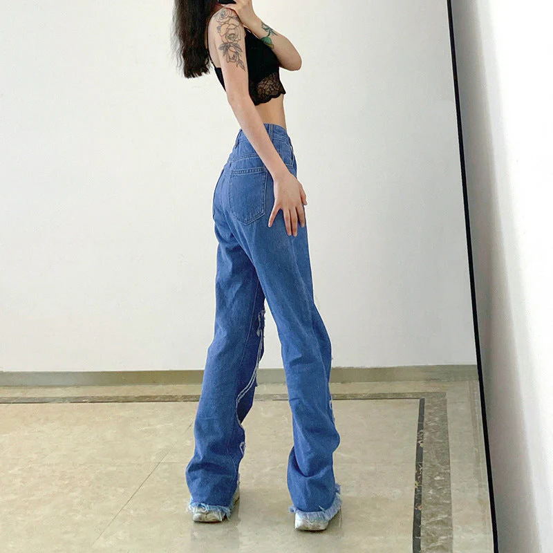 High Waist Slim Fit Flared Jeans - Image 8
