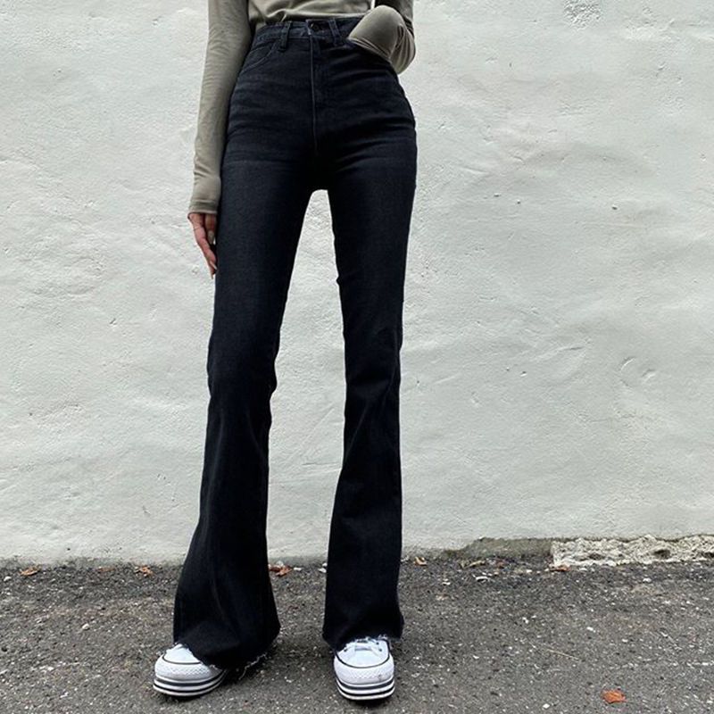 High Waist Thin Legs Jeans - Image 3