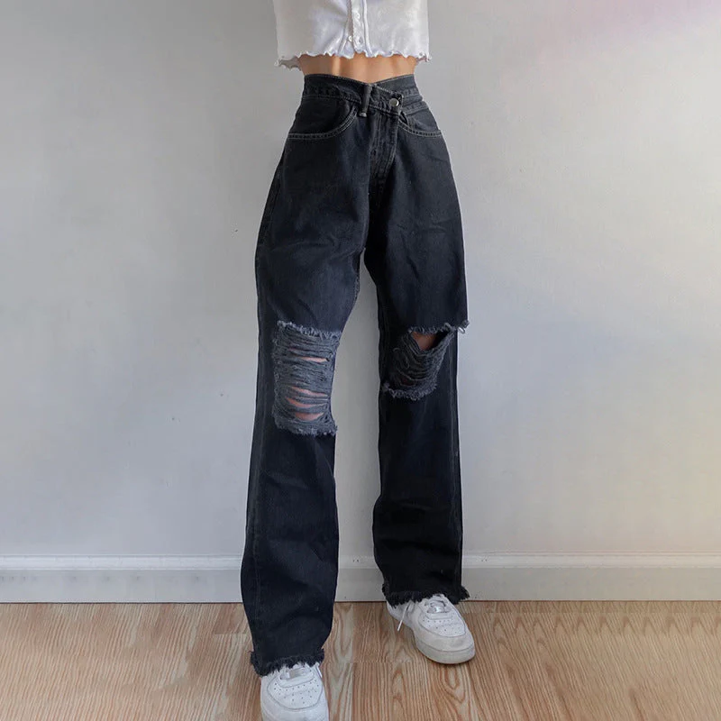 High-waisted Straight Leg Jeans - Image 3