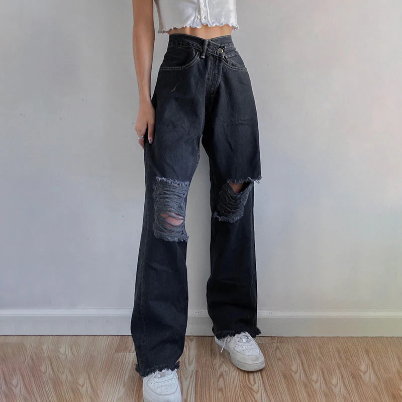 High-waisted Straight Leg Jeans - Image 4