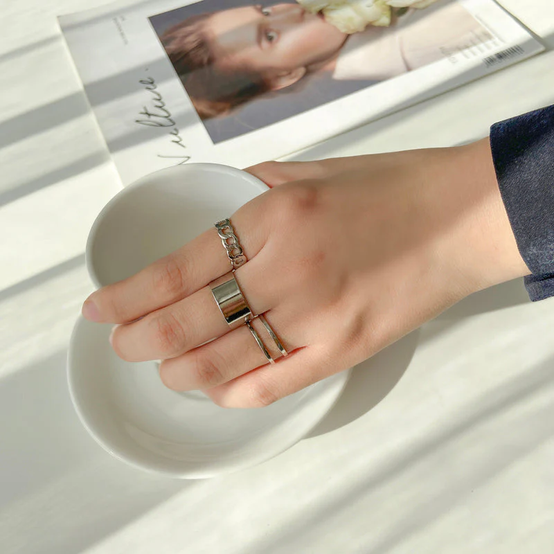 hip-hop punk open adjustable ring - Image 5