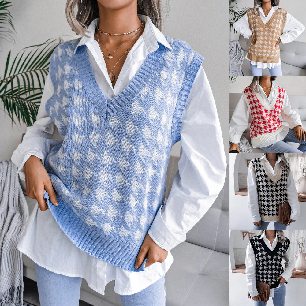 Hollow Leaf Casual Knitted Sweater - Image 11