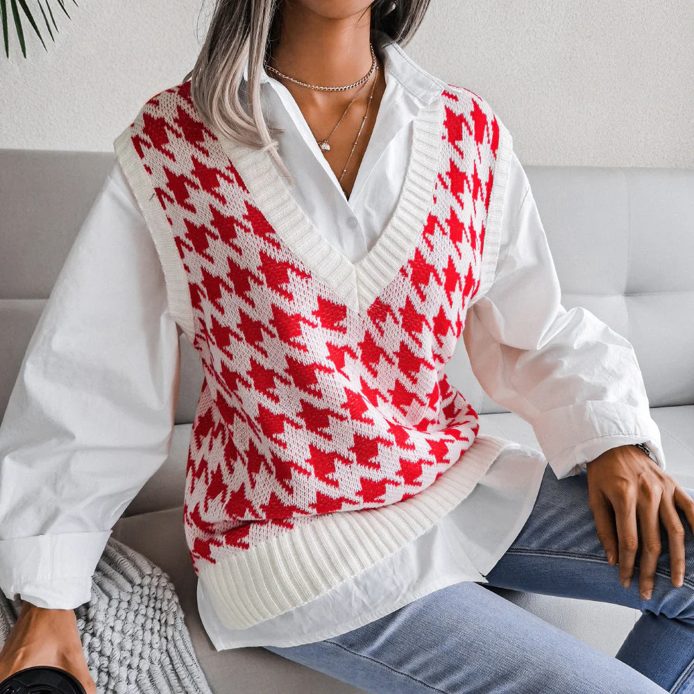 Hollow Leaf Casual Knitted Sweater - Image 18