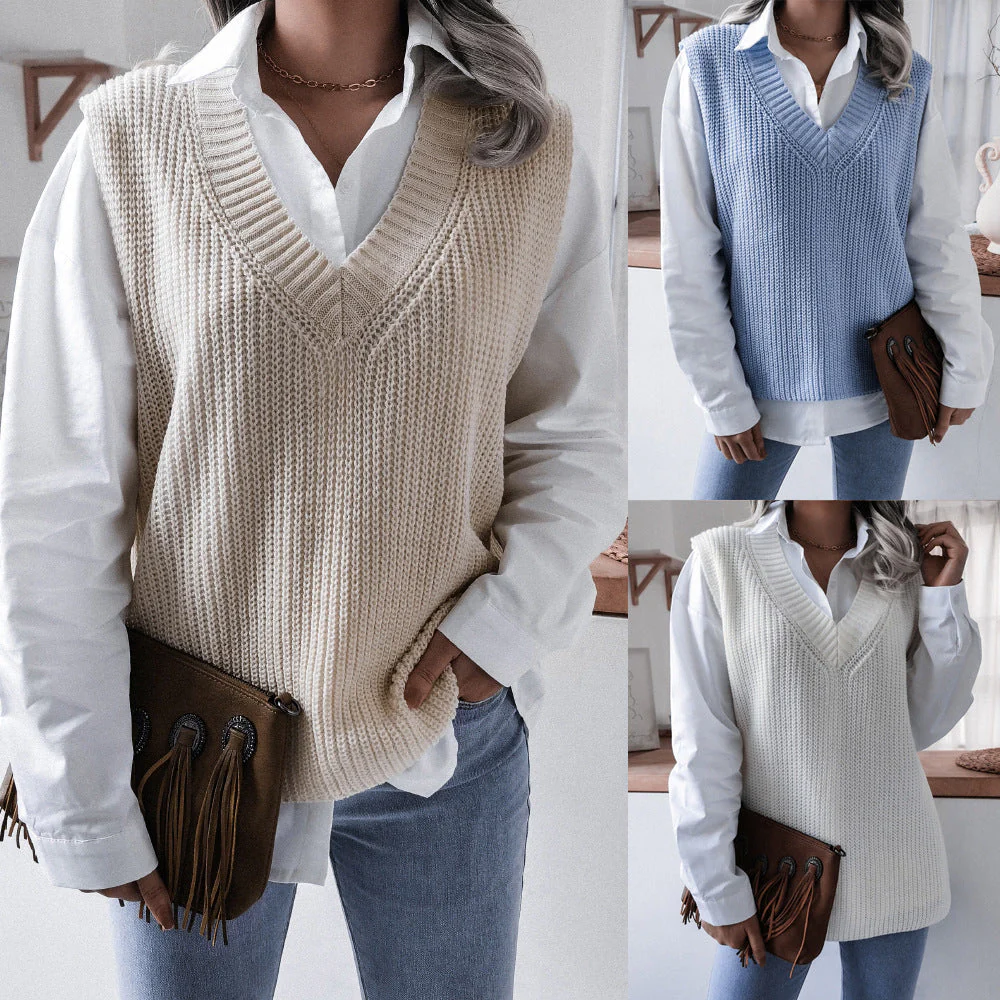 Hollow Leaf Casual Knitted Sweater - Image 4
