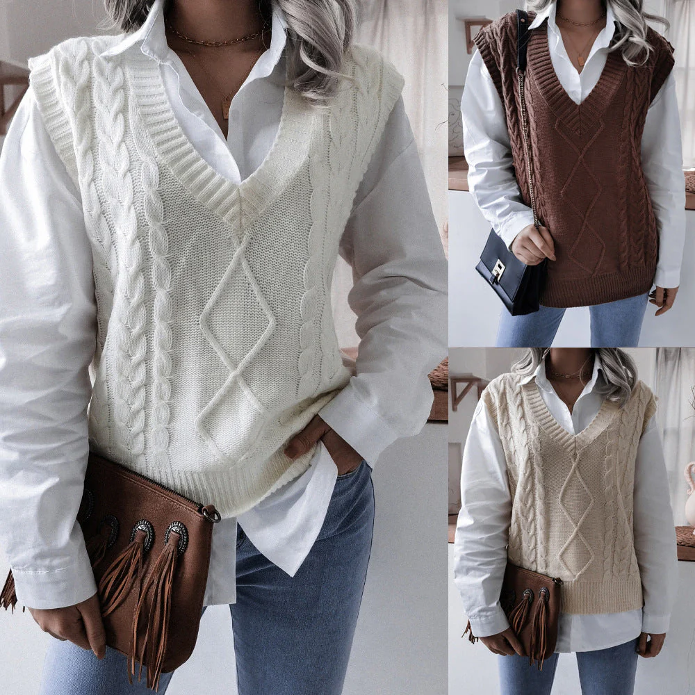 Hollow Leaf Casual Knitted Sweater - Image 7