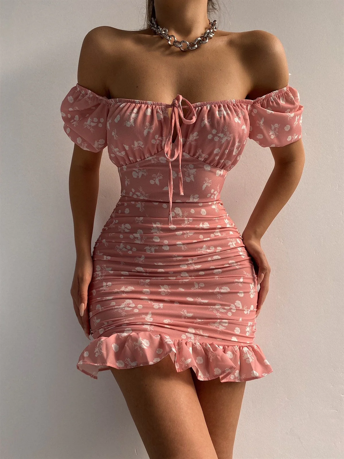 Into The Fields Floral Mini Dress - Image 3