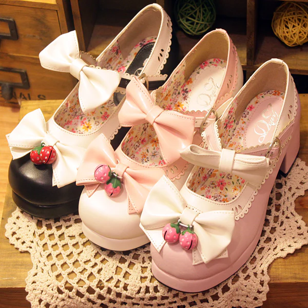 Lolita Cos Bowknot Shoes - Image 8
