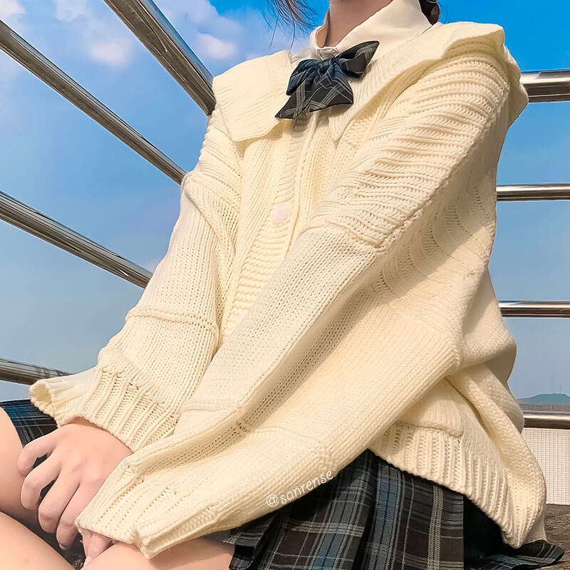 Japanese Knitted Cardigan Sweater - Image 2