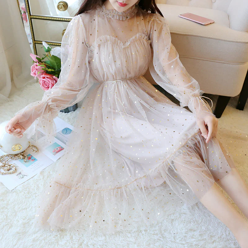 Japanese Star Mesh Dresses - Image 3