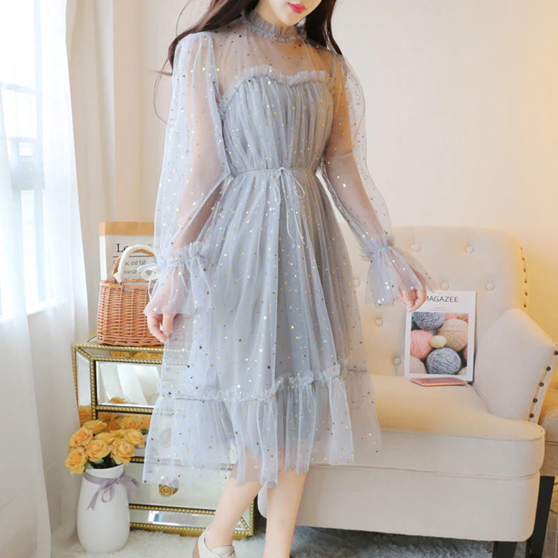 Japanese Star Mesh Dresses - Image 4