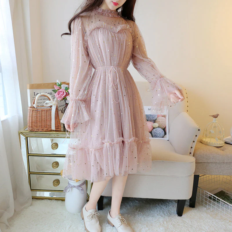 Japanese Star Mesh Dresses - Image 5