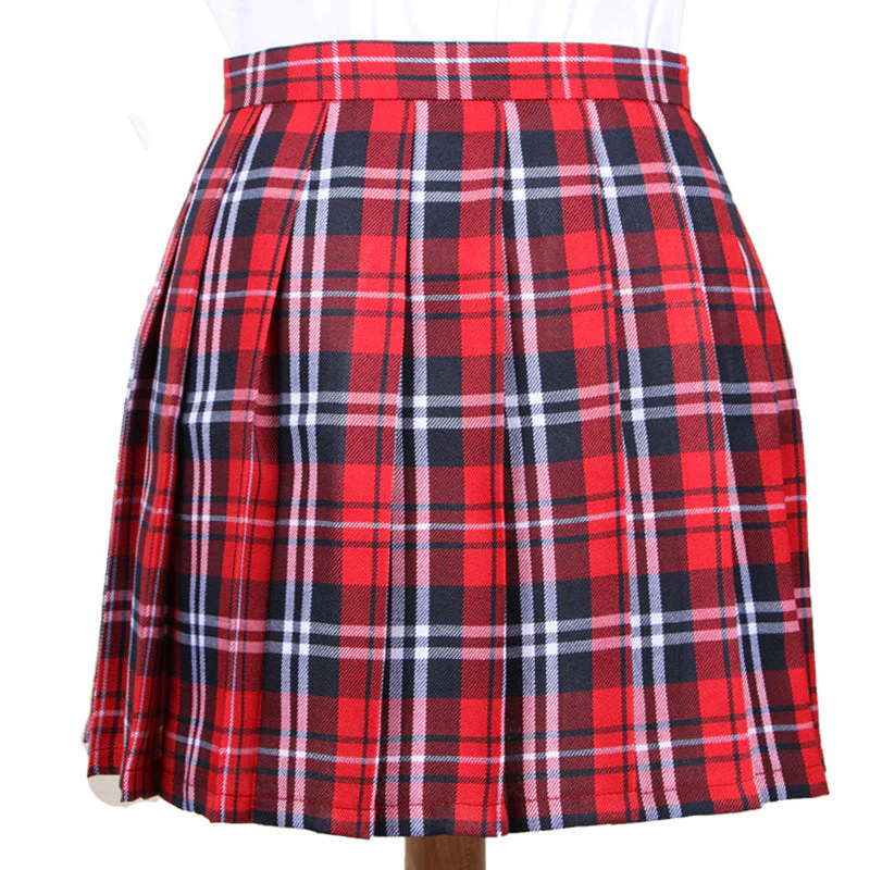 Japanese Striped Plaid Skirt - Image 3