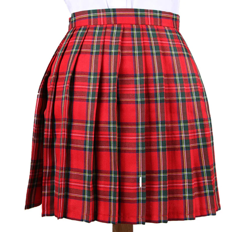 Japanese Striped Plaid Skirt - Image 5