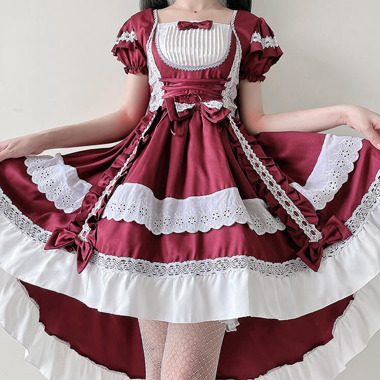 JK Lolita Bow Cosplay Dresses - Image 3