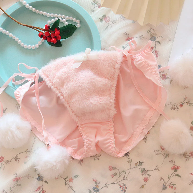 Kawaii Bow Plush Panties - Image 2