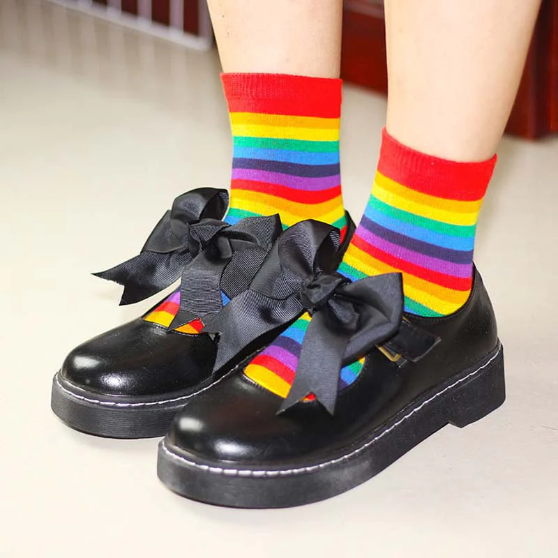 Kawaii Girl Rainbow Socks - Image 2