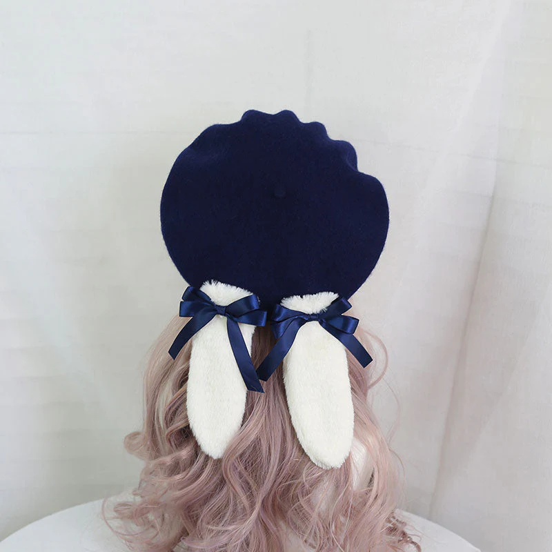 Kawaii Rabbit Ear Bow Hat - Image 4