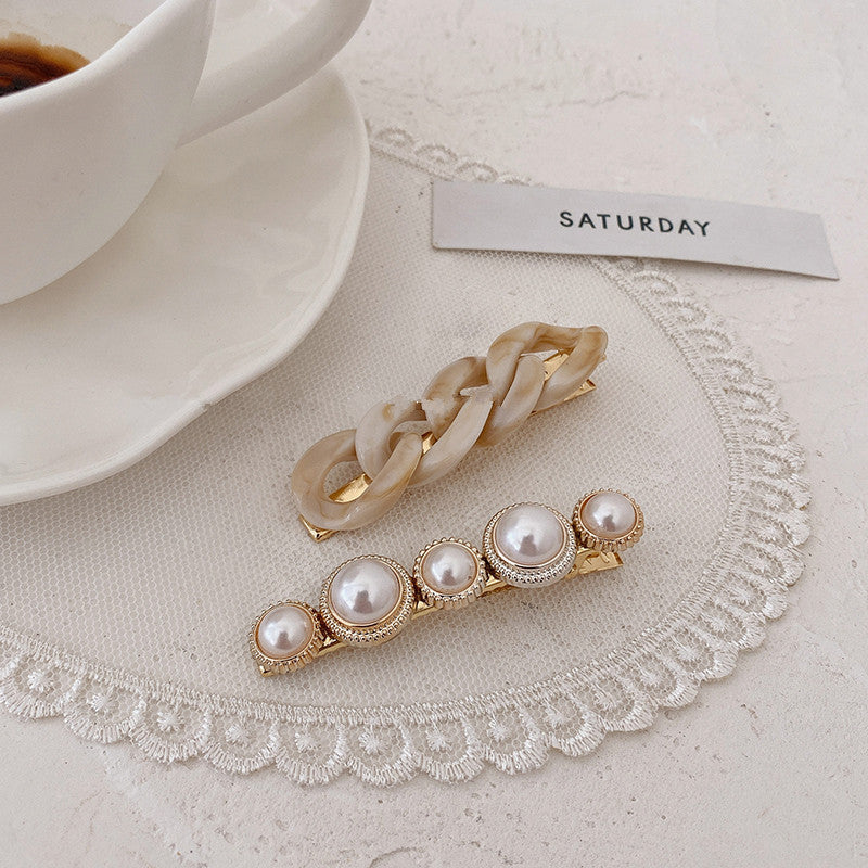 Korean Wild Chain Pearl Hairpin - Image 3