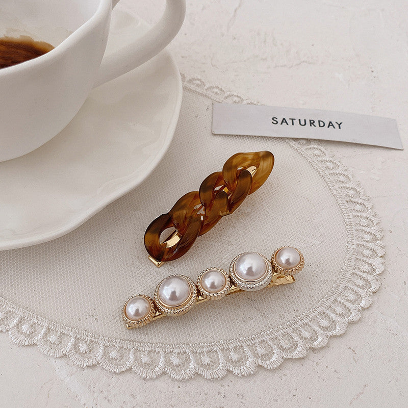 Korean Wild Chain Pearl Hairpin - Image 4