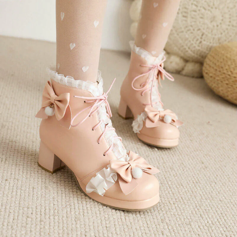 Lace Bow Boots - Image 3