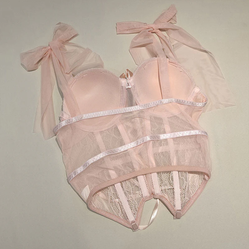 Lace Bow Bustier Set - Image 5