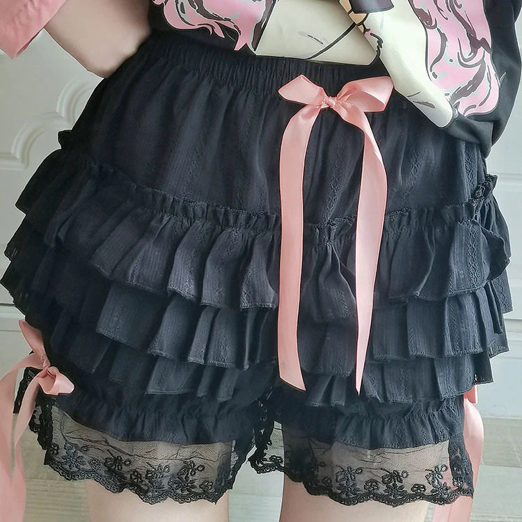 Lace Bow Flower Shorts - Image 2