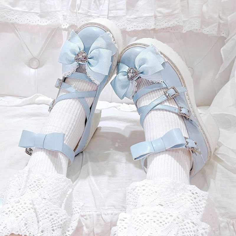 Lace Bow Platform Shoes - Image 4