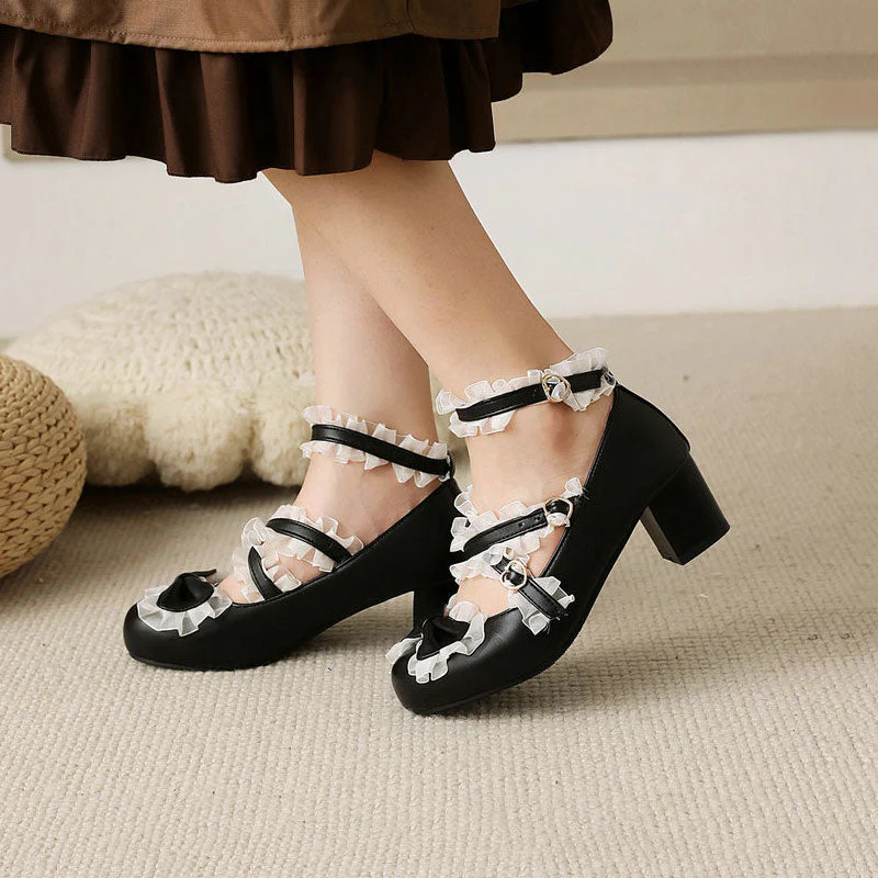 Lace Bow Shoes - Image 3