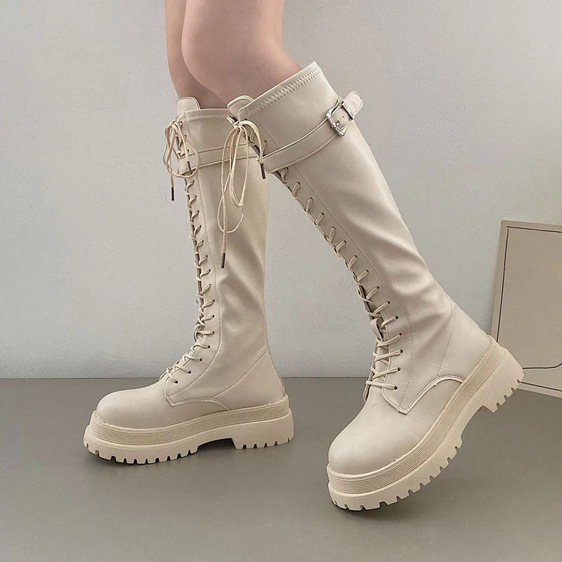 Lace Buckle Boots - Image 3