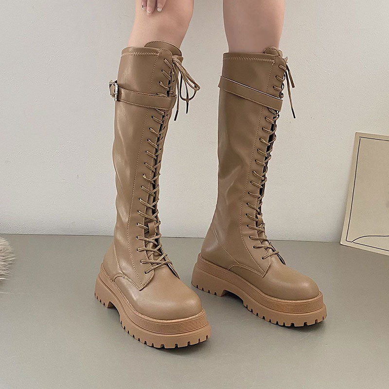 Lace Buckle Boots - Image 4