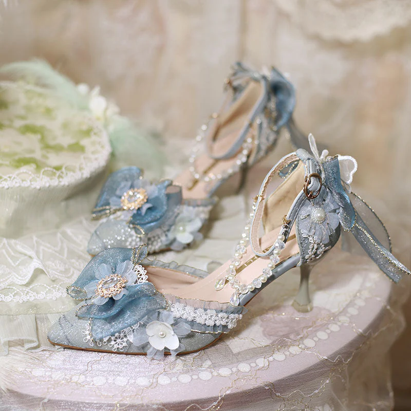 Lace Floral Custom Heels Shoes - Image 2