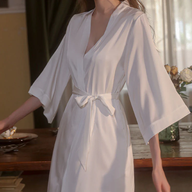 Lace Floral Pajama Dress Set - Image 2