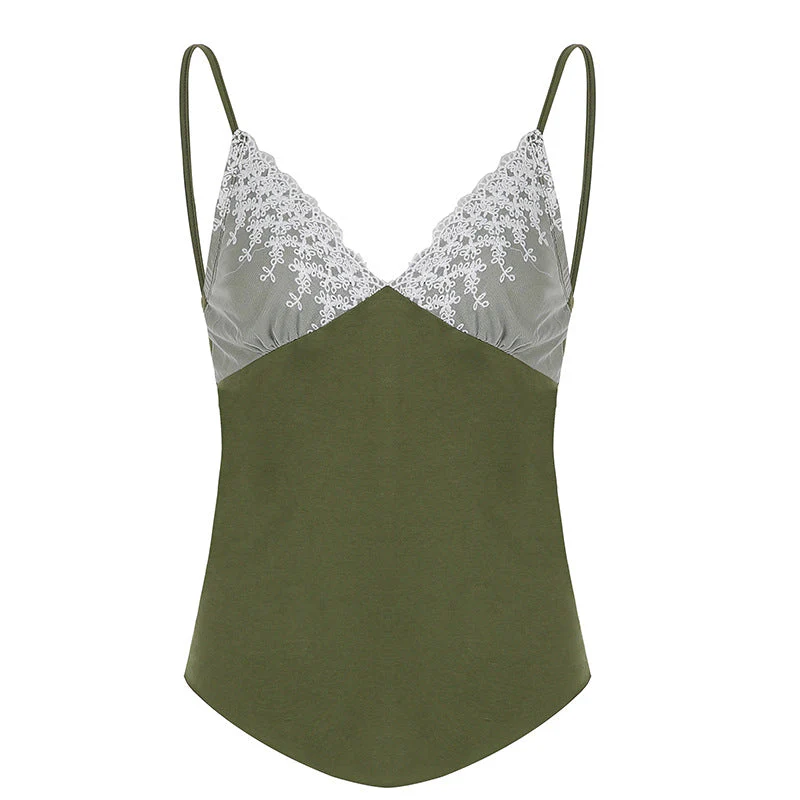 Lace Floral Y2K Crop Top - Image 4