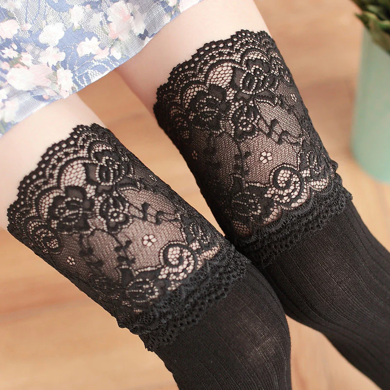 Lace Flower Stockings