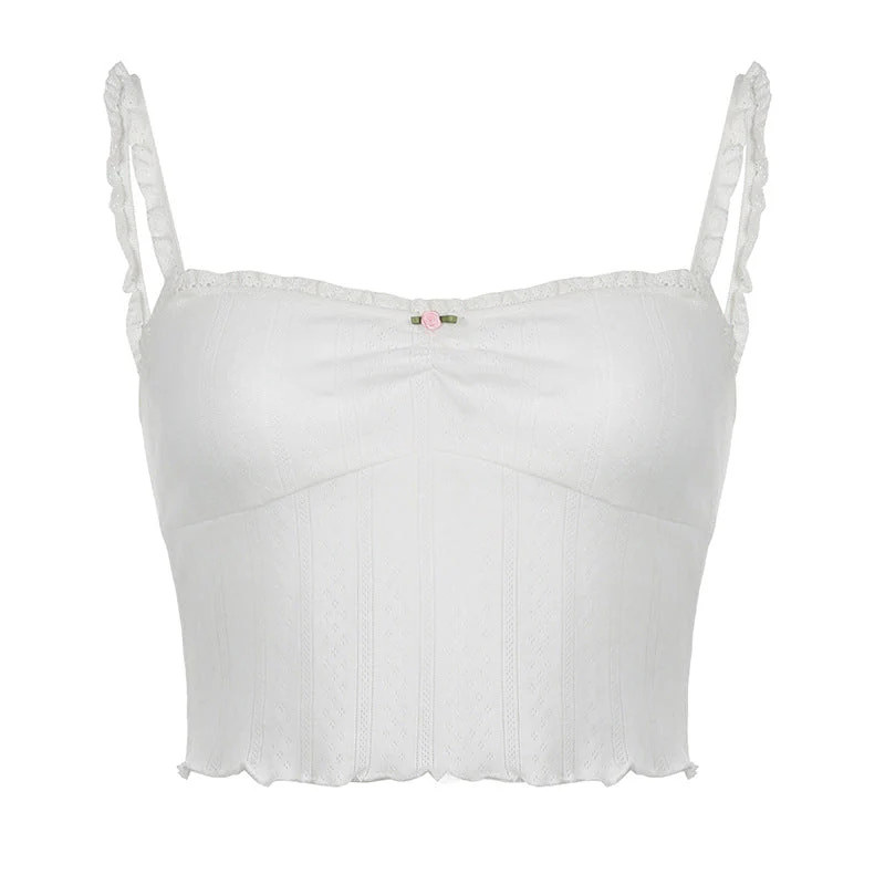 Lace Trim Aesthetic Cami Top - Image 6