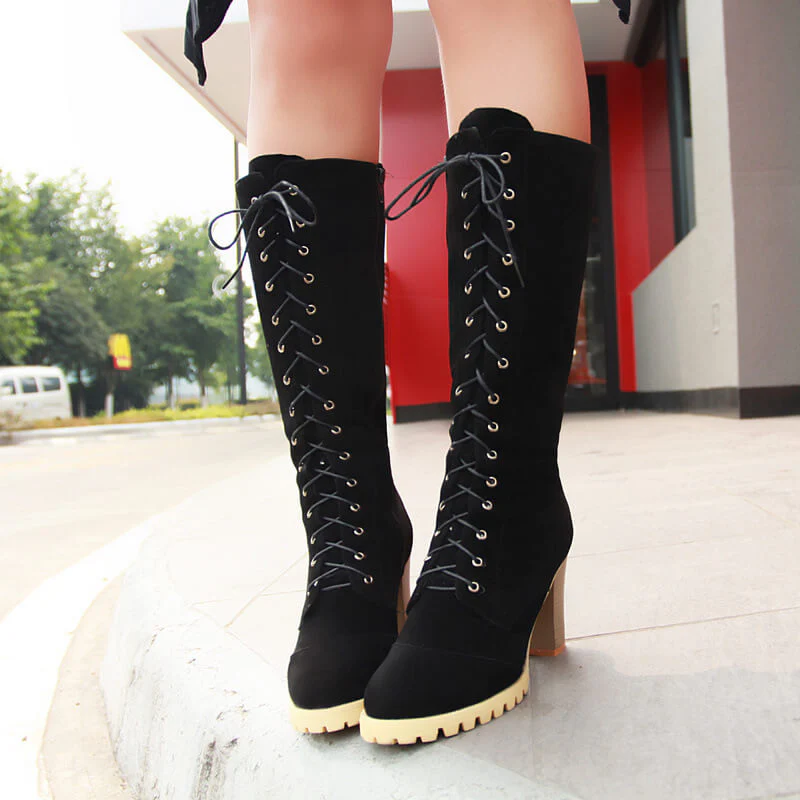 Lace-up Heel Boots - Image 2