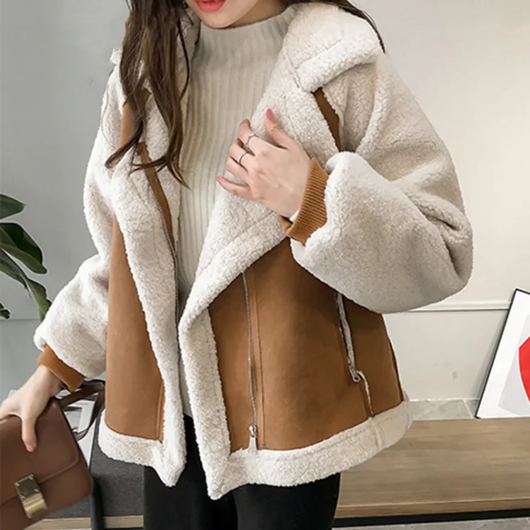 Lambswool Suede Patch Loose Jacket - Image 10